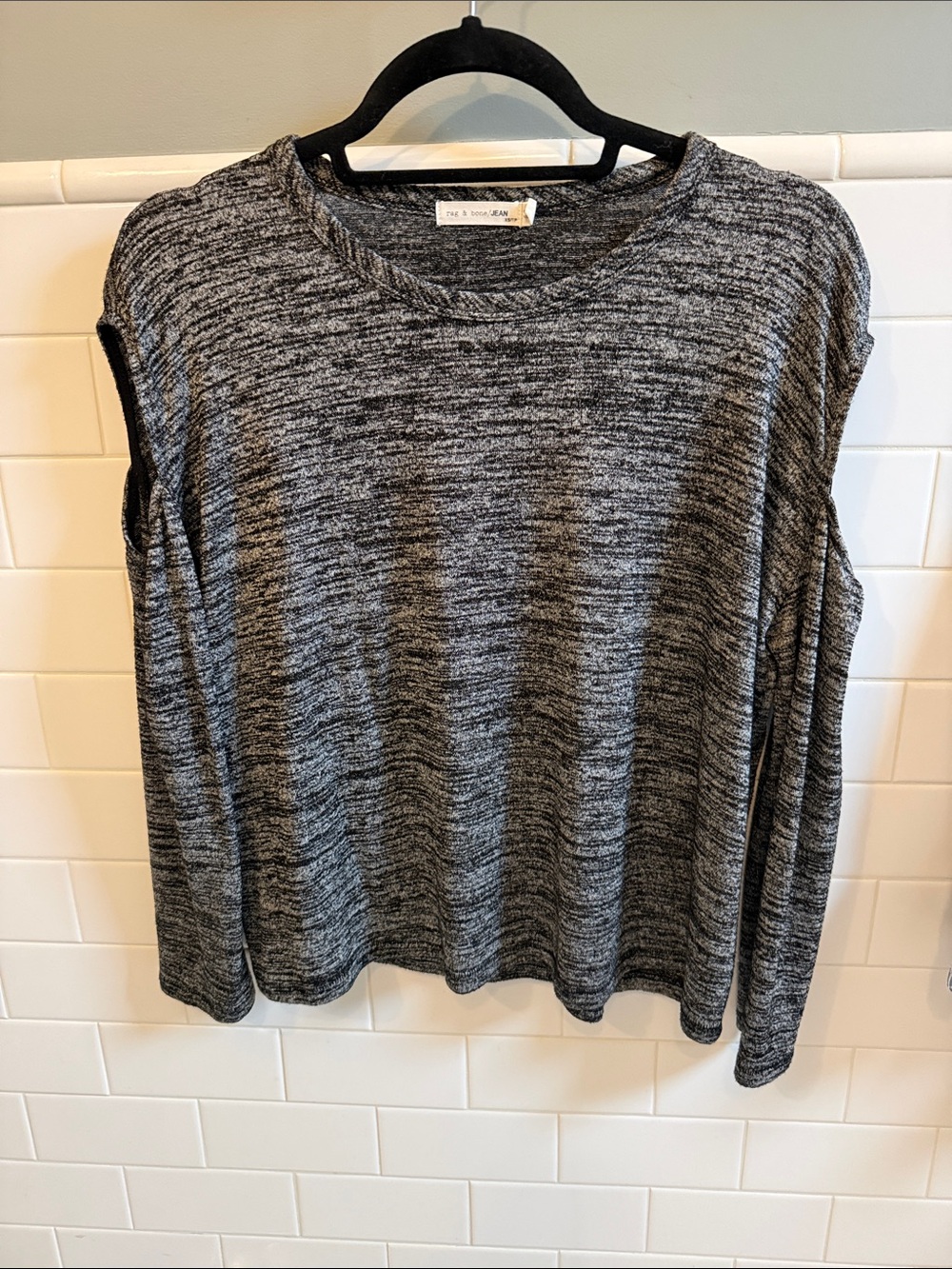 Rag and Bone Casual Open-Shoulder Top - Gray size XS